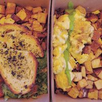 Jammin' Bennie & Veggie + Pesto Frittata at Breakfast Republic in Irvine