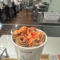 Vegan chocolate peanut butter strawberry Oreo sundae!   at Curl de la Crème in Pigeon Forge