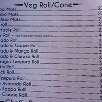 Sushi Koo Veg Menu at Sushi Koo in Coquitlam