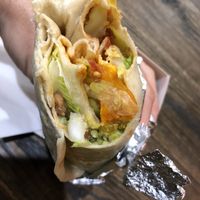 vegetariano burrito with vegan cheese upon request at no additional charge at Taco Boy in Noosa Heads