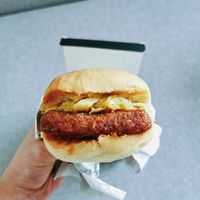 new maple and siracha burger at Mock in Kuwait City