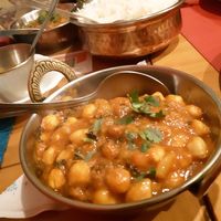 Chana masala + rice #Veganuary at Megha Halal Cuisine in Madrid