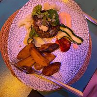 Seitan burger (comes without bun)  at Klein84 in Malgrat De Mar