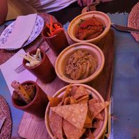 Hummus platter at Klein84 in Malgrat De Mar