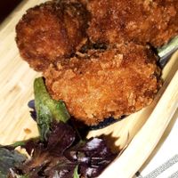 Freshly made mushroom croquettes at Klein84 in Malgrat De Mar