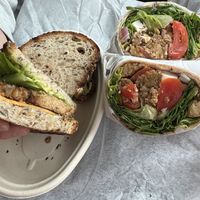 T.L.T and the greek wrap!   at Rory's Market in Mashpee