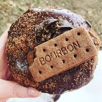 Chocolate Bourbon  at Planet Doughnut in Shrewsbury