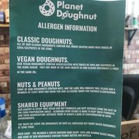Allergen Info at Planet Doughnut in Shrewsbury