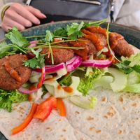 Falafelwrap at Pappa Blå in Borgholm
