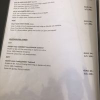 Menu as of May 2019 at Pappa Blå in Borgholm