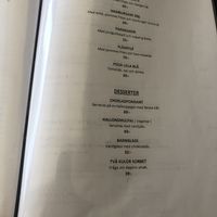 Menu as of May 2019 at Pappa Blå in Borgholm