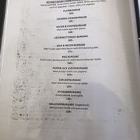 Menu as of May 2019 at Pappa Blå in Borgholm