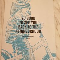 Beautiful menu art at Hamburgueria do Bairro - Ramalho Ortigão in Lisbon