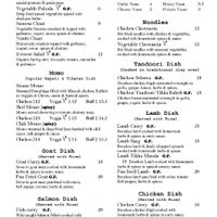 Menu p1 at Everest Kitchen in Albany