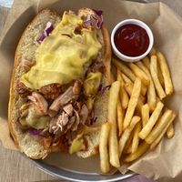 BBQ jackfruit sandwich   at Alibaba in Kos