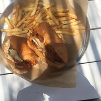 Jackfruit burger at Alibaba in Kos