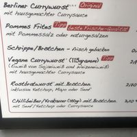 Menu  at Curry 61 in Berlin