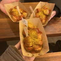 the one in the middle is vegan the others with meat. #Veganuary at Curry 61 in Berlin