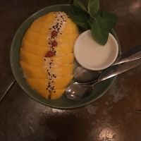 Mango with coconut milk sticky rice  at Ya Lamaï in Paris