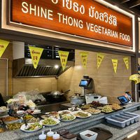 Store with a variety of vegetarian dishes to choose from  #Veganuary at Shine Tong - Vegetarian Food Booth in Bangkok