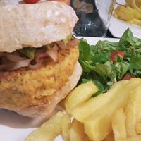 Veggie burger at Los Toneles in Unquera