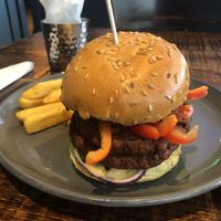 Double vegan Burger at The Duke of Wellington in Halifax