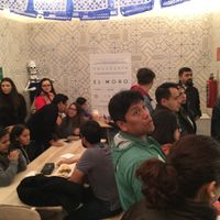 Seating at Churrería El Moro in Mexico City