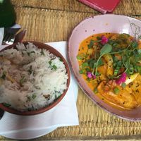 Moqueca do mar : a brasilian dish usually made with fish but veganized at Roots Experience in Lisbon