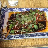 Teriyaki tofu at Roots Experience in Lisbon