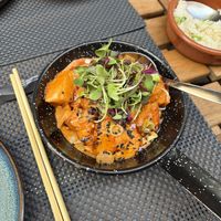 Delicious vegan Tofu Satay  at Roots Experience in Lisbon