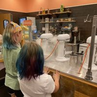 Kids enjoyed the show as the banana whip was made at Nicecream in Arlington