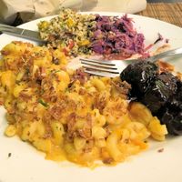 Mmm, jerk bites, mac and cheese, coleslaw and quinoa at Earth's Kitchen  in Birmingham