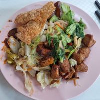 Economic plate at Xing Hua Vegetarian 兴化美食 - Albert Mall in Central Singapore