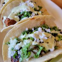 BBQ pork street tacos at Native Foods in West Los Angeles