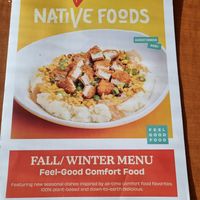 Menu at Native Foods in West Los Angeles