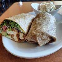 Twister Wrap + Baked Potato salad side at Native Foods in West Los Angeles
