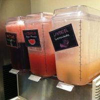 Yummy lemonades  at Native Foods in West Los Angeles