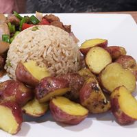 Lomo saltado at Organic Land in Lima