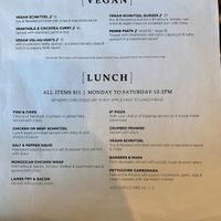 The Midway Tavern Vegan Menu 2019  at Midway Tavern in Elizabeth Downs