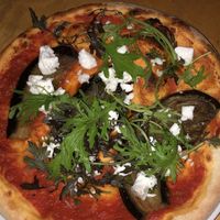 eggplant pizza at Havana in Warsaw