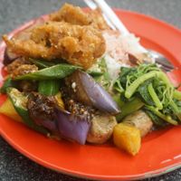 food at Le Tian Vegetarian Stall in Kuala Lumpur