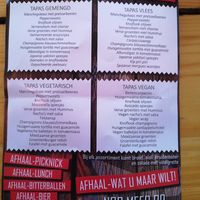 Take away menu at Schippperscafé ‘t Ankertje in Enkhuizen