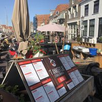 Outside seating at Schippperscafé ‘t Ankertje in Enkhuizen