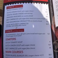 Vegan options 19-9-2020 at Schippperscafé ‘t Ankertje in Enkhuizen