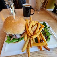 First meal out of quarantine.. vegan burger! at Plant Cafe & Kitchen - Itaewon in Seoul