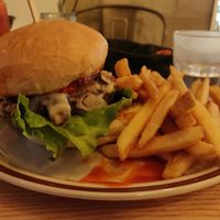 Mushroom burger at Plant Cafe & Kitchen - Itaewon in Seoul