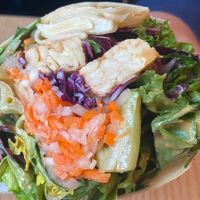 The new tempeh peanut crunch wrap tastes great!!  at Plant Cafe & Kitchen - Itaewon in Seoul