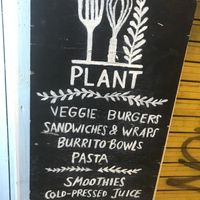 sign out in front at Plant Cafe & Kitchen - Itaewon in Seoul