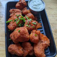 Hot buffalo cauliflower wings at Plant Cafe & Kitchen - Itaewon in Seoul