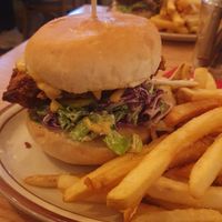 New Cajun chick'n burger is beyond legit. at Plant Cafe & Kitchen - Itaewon in Seoul